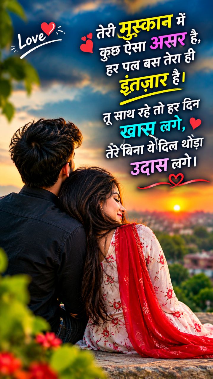 तेरी मुस्कान में कुछ ऐसा असर है | Love Shayari
