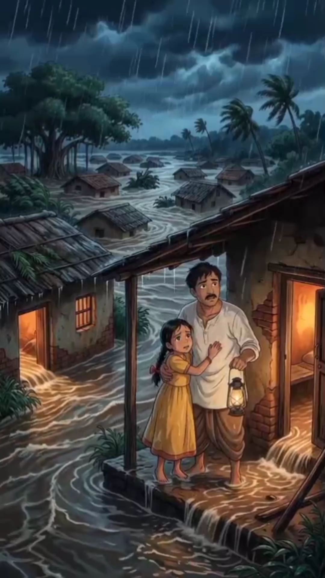 ” 🌨️ “बाढ़ में बेटी के लिए पिता ने लगा दी अपनी जान” 😭🌊