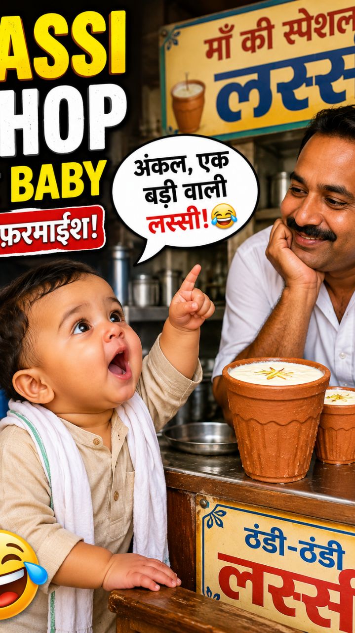 Lassi shops funny baby shorts video #viral #trending