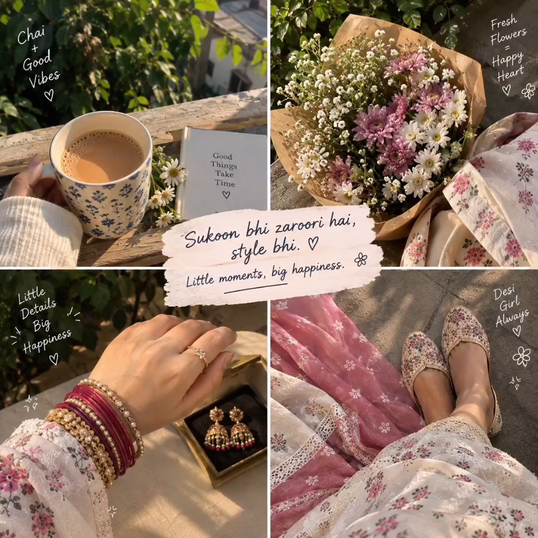 “Desi vibes that never go out of style 💙✨”
