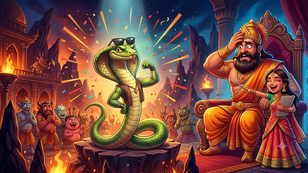 Yamraj Ki Beti Aur Snake Ki Filmy Comedy 😂 | Narak Lok Ka Sabse Funny Snake | Funny AI Video