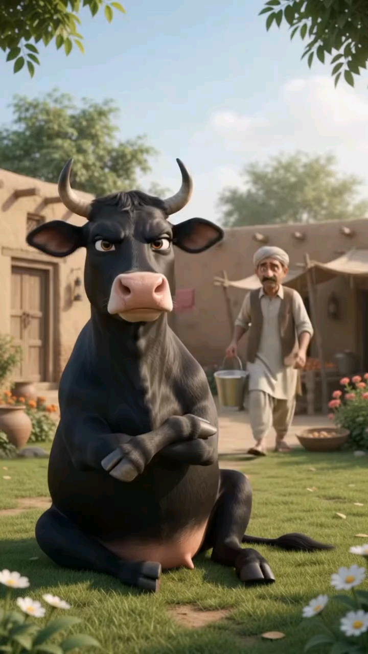 😂 ये गाय तो बहुत Funny निकली! 🐮🤣 | Funny Cow Video | AI Animation #Shorts