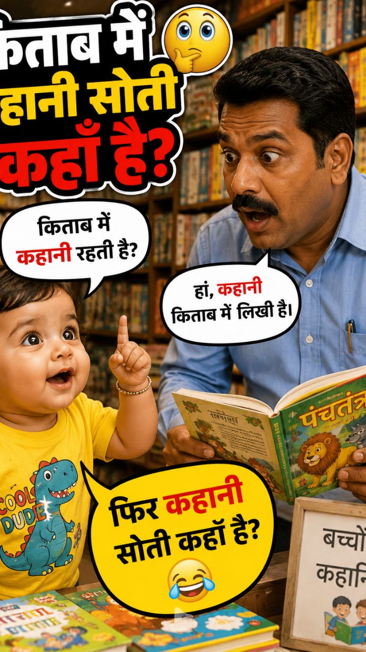 “किताब में कहानी सोती कहाँ है? 😂📚 | Funny Baby Comedy”