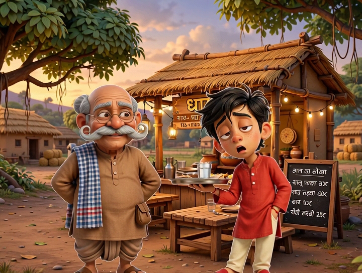 Aalsi Waiter Ka Pehla Din 😂 Part 1 | Funny Cartoon Story
