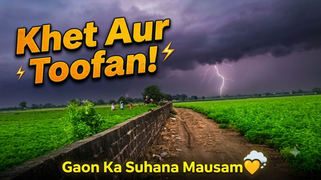 ​gaon ka suhana mausam
​khet aur toofan
​village monsoon vlog
​gaon me baarish aur toofan
​khet me b