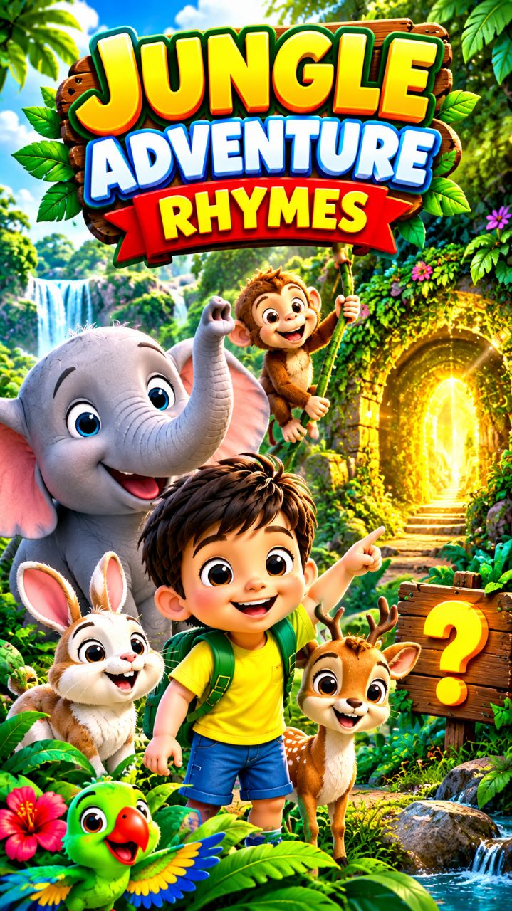 Jungle adventure rhymes/ nursery rhymes for kids in hindi