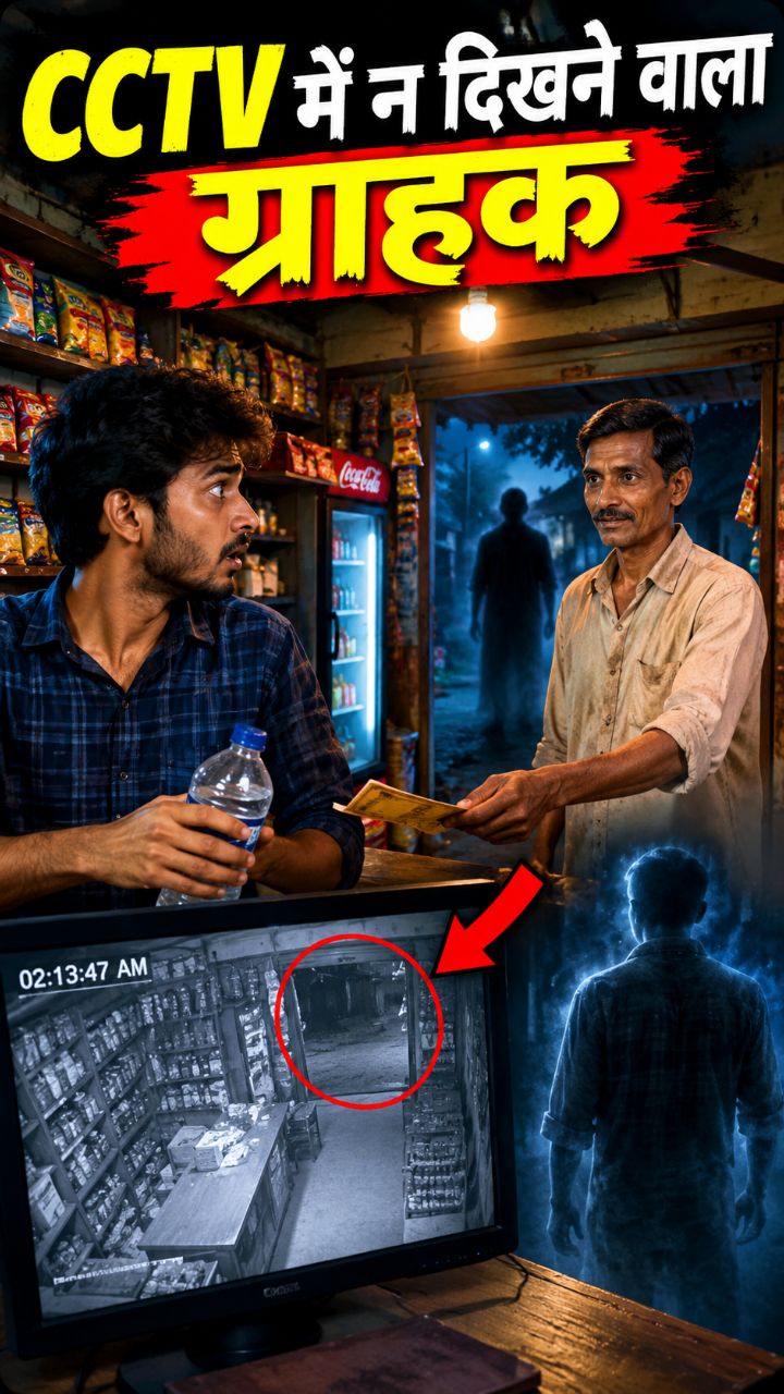 CCTV में नहीं दिखा वो ग्राहक… फिर जो हुआ 😱 | Horror Story #shorts