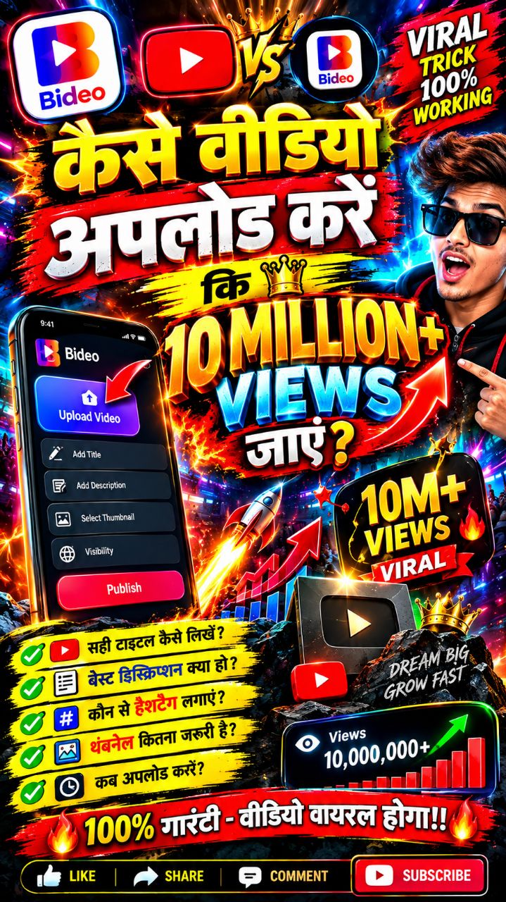 Kase video upload karne ke 10 million plus view jae