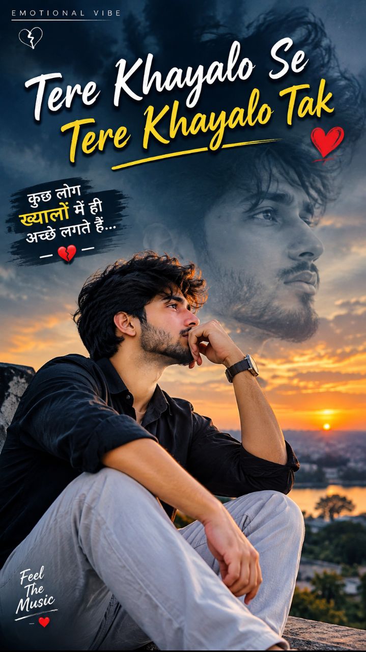 Tere Khayalo Se Tere Khayalo Tak 💔 | Emotional Vibe | Heart Touching Reel