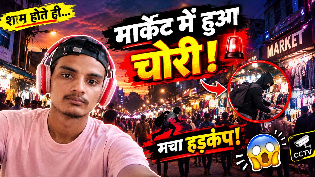 शाम होते ही मार्केट में हुई चोरी 😱 | मचा हड़कंप!#MarketVlog #NightMarket  #Chori # #DailyVlog