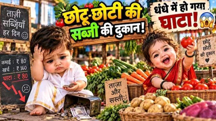 2 छोटे बच्चों की सब्जी की दुकान में हुआ बड़ा घाटा! 😱🥕 आखिर क्यों?