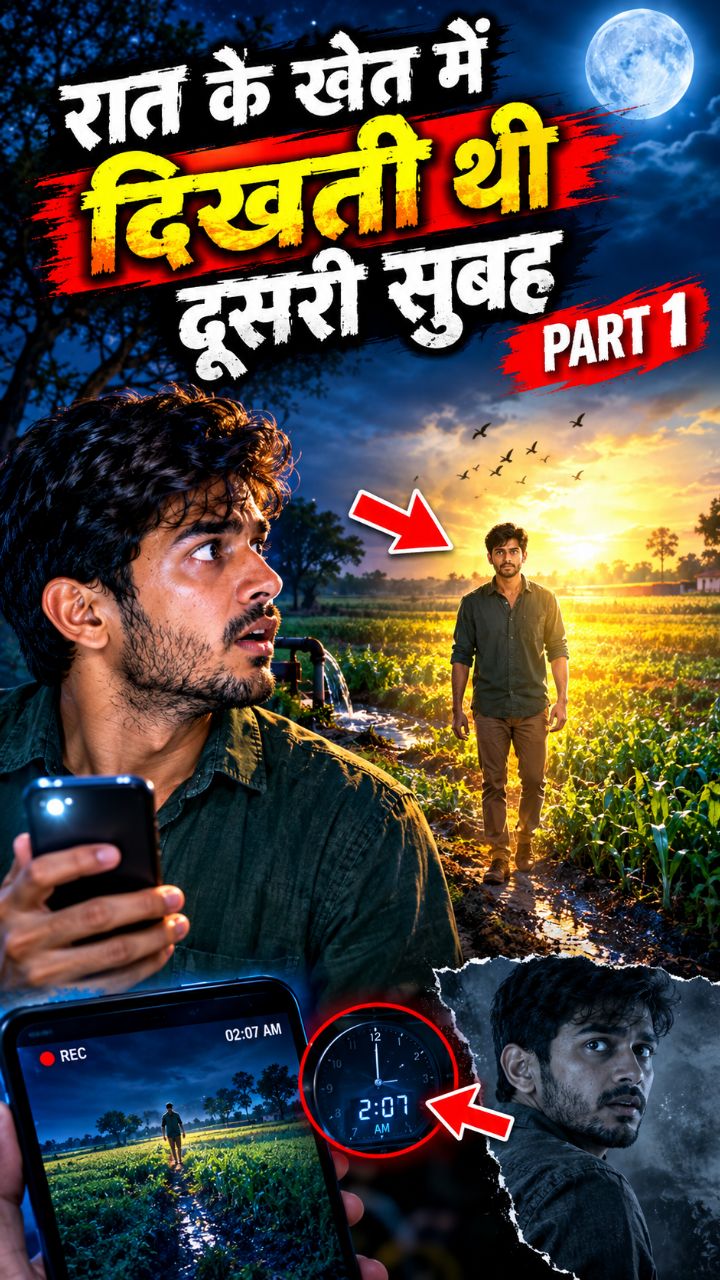 रात में खेत में दिखी दूसरी सुबह 😱 | Horror Story #Shorts