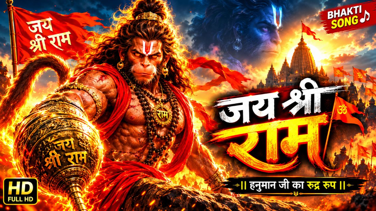 🚩 जय श्री राम 🙏 हनुमान जी का रुद्र रूप | Powerful Hanuman Bhakti Song | संकटमोचन हनुमान 🔥