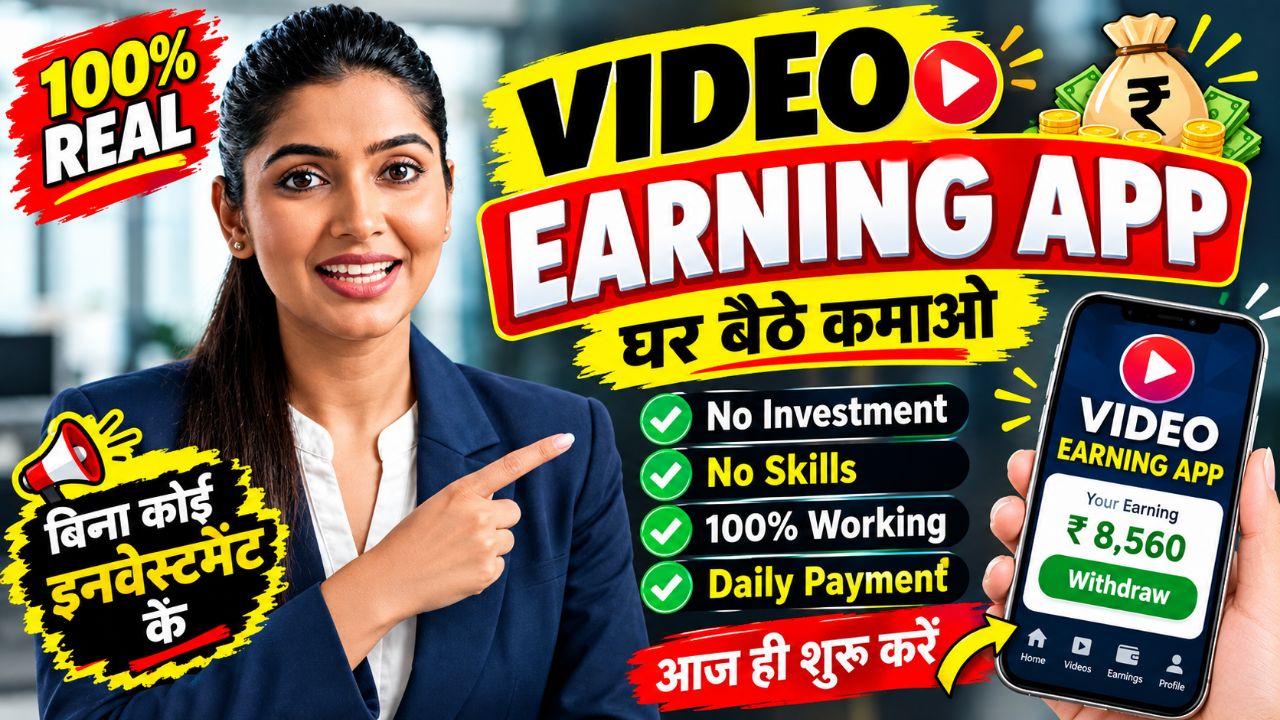 VIDEO EARNING APP 🔥 घर बैठे वीडियो से कमाई? | बिना Investment के कैसे