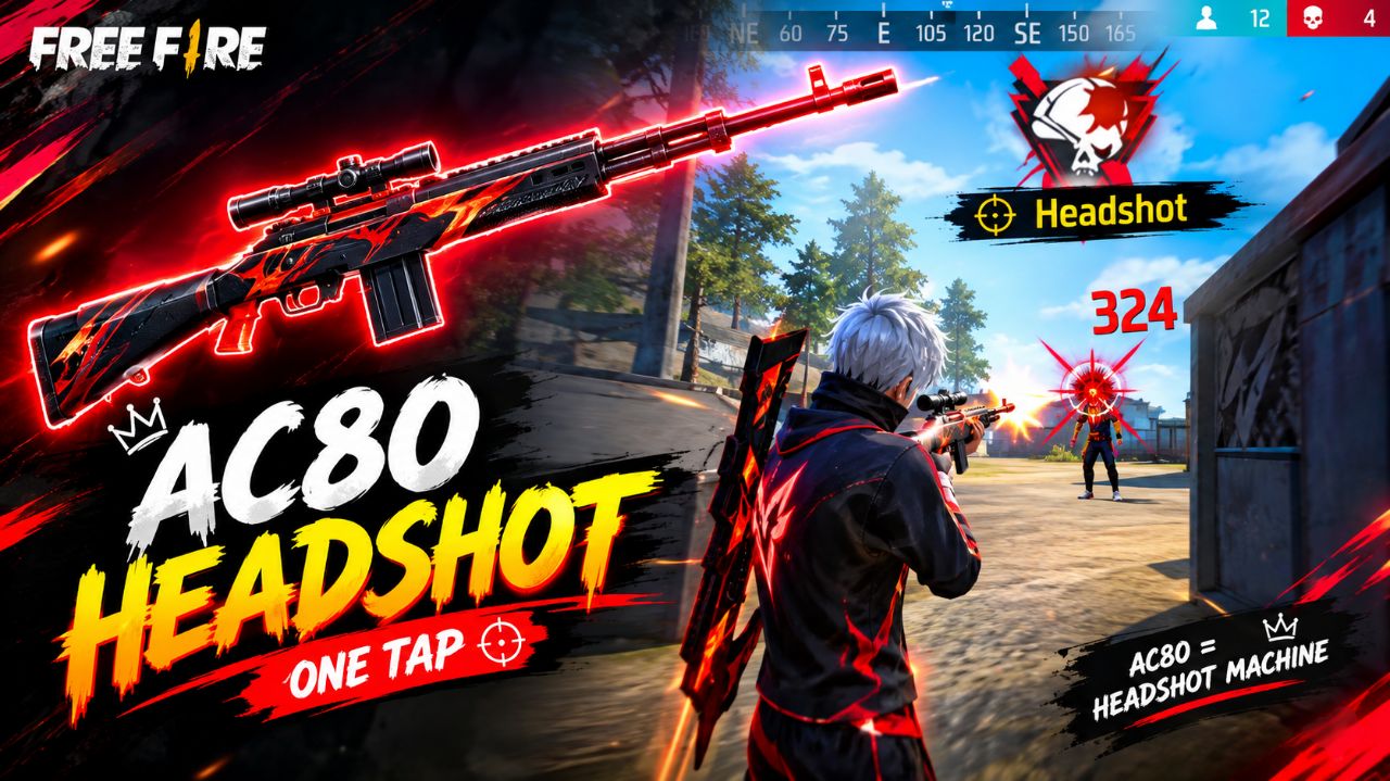 AC80 Se Ekdum Clean Headshot 😈🔥 | Free Fire