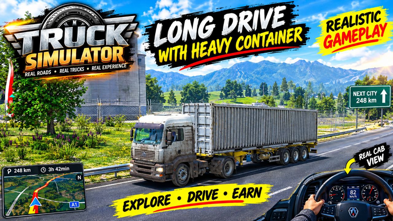 Truck Simulator 🚛🔥 | Container Load Lekar Highway Drive | Realistic Gameplay