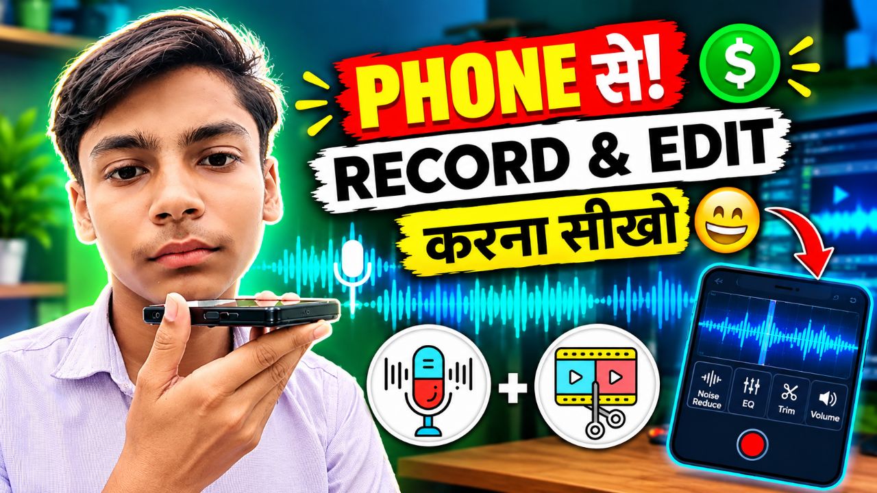 वीडियो रिकॉर्ड करने के बाद Voice Editing कैसे करें 🔥 | Phone से Record & Edit करना सीखो