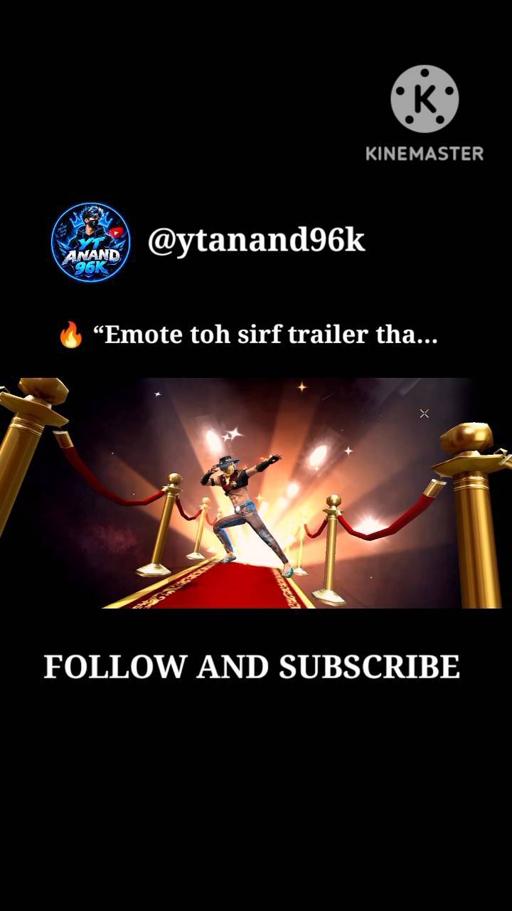 Emote Toh Sirf Trailer Tha 😈🔥 | Free Fire Emote Edit | YT Anand 96K #short #newshorts