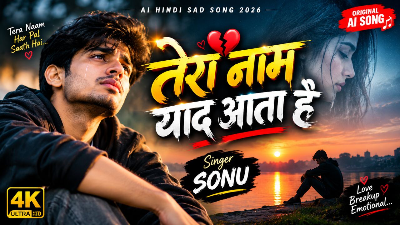 Tera Naam Yaad Aata Hai 💔 | Singer Sonu | AI Hindi Sad Song 2026