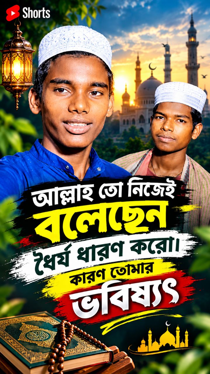 আল্লাহ তো নিজেই বলেছেন ধৈর্য ধারণ করো।কারণ তোমার ভবিষ্যৎ কথাগুলো শুনে যান আলহামদুলিল্লাহ আপনাদের