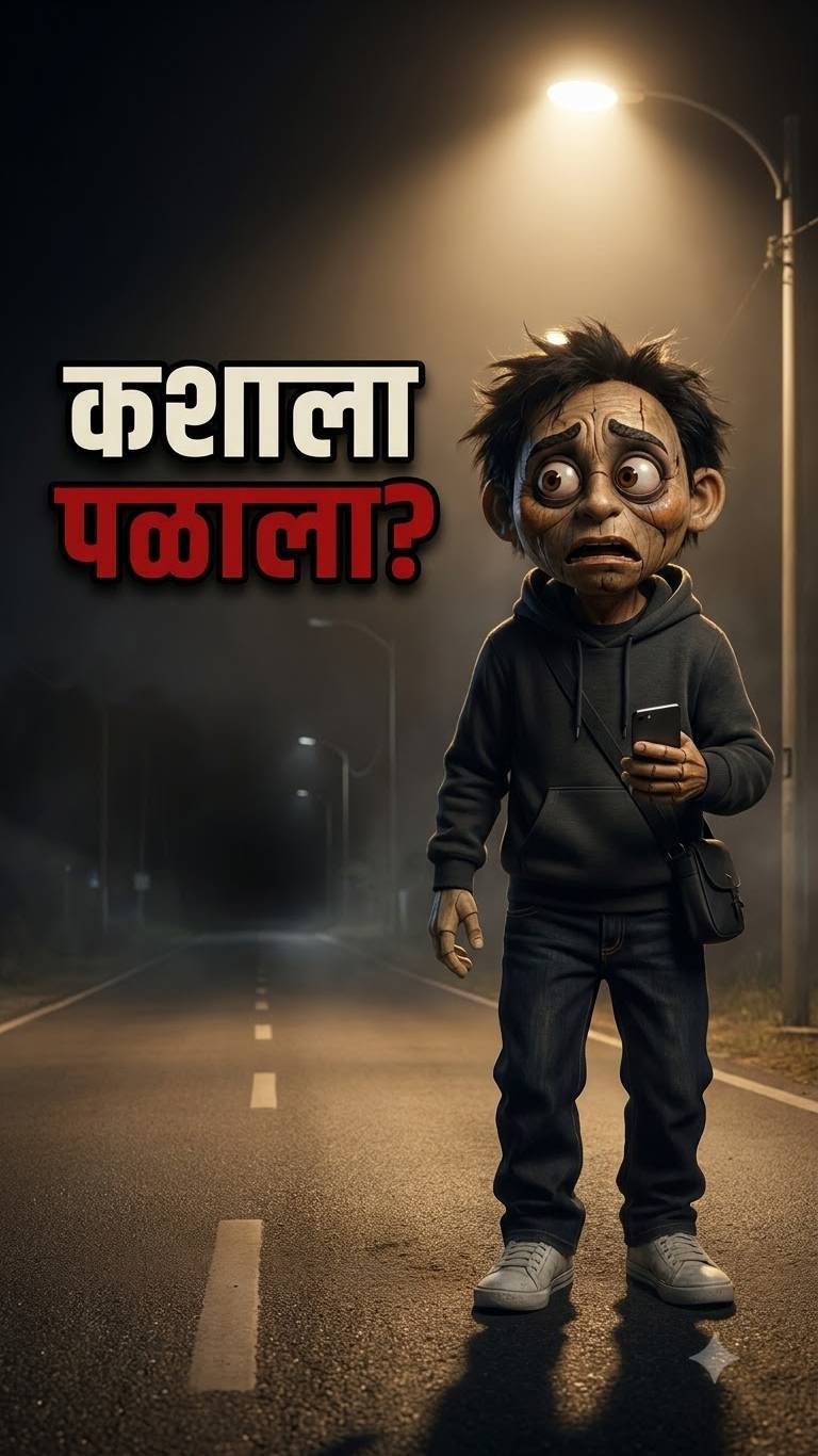 भोप्या अंधारात का पळाला? 😂 | Horror Comedy | Marathi Shorts