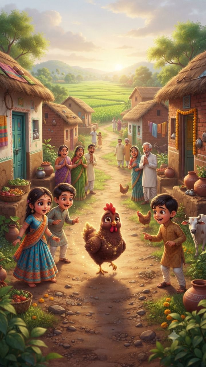 गाँव में आई चॉकलेट देने वाली मुर्गी! 🍫🐔😱 | Magical Chicken Story #shorts