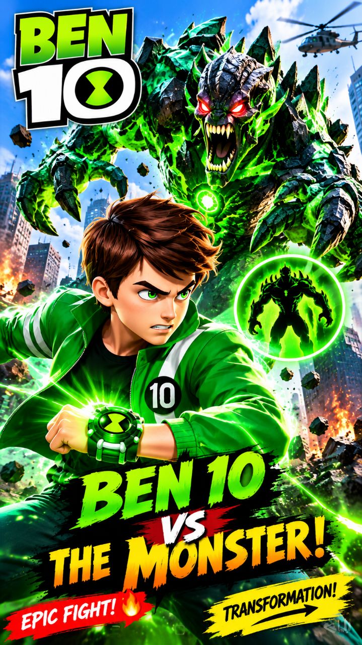 Ben 10 vs The Monster! 🔥👽 | Epic Transformation #Shorts #Ben10 #ViralShorts