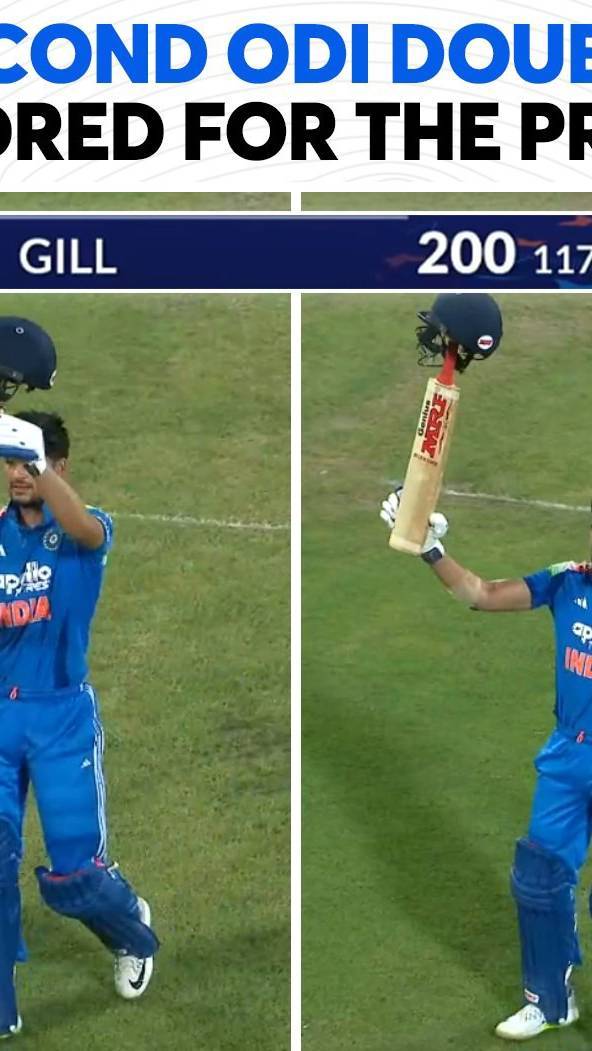 🔥 Shubman Gill Creates History! 223 & Fastest ODI Double Century vs West Indies 🤯🇮🇳*