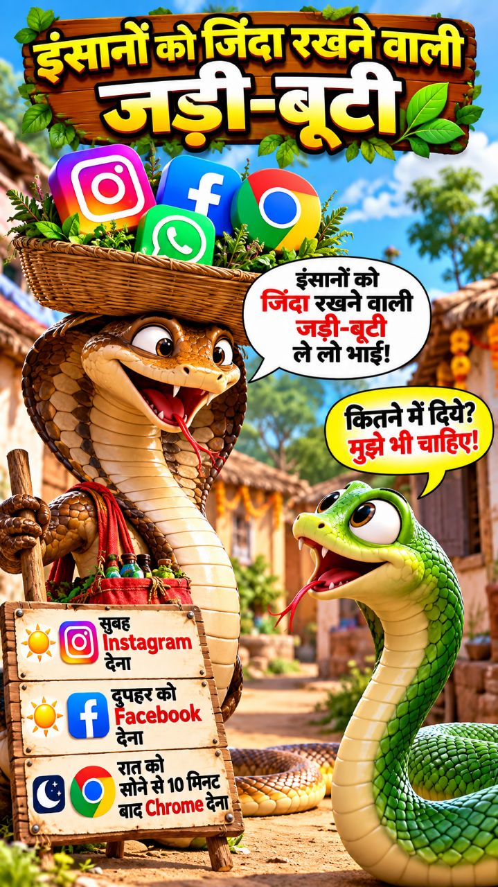 इंसानों को जिंदा रखने वाली जड़ी-बूटी 😂 | सुबह Instagram, दोपहर Facebook और रात Chrome! | Funny Snak
