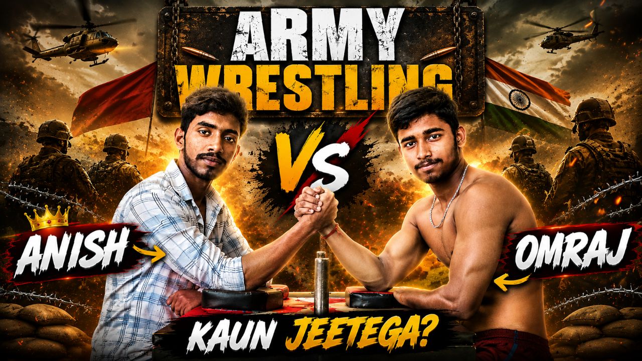 Anish ने पूरा दम लगा दिया 😱 लेकिन आखिरी पल में मैंने बाज़ी पलट दी! 💪🔥 | Arm Wrestling