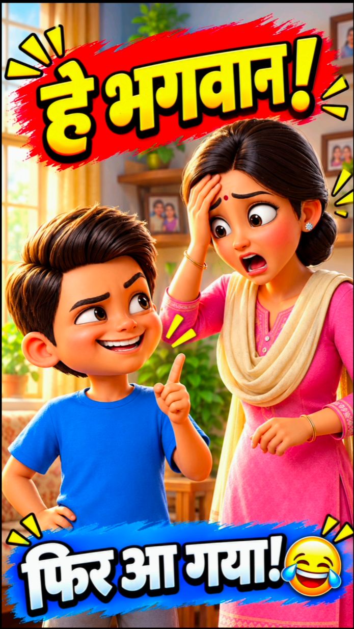 😂 हे भगवान! फिर से गया गया! 🤣 | मजेदार माँ-बेटे की कॉमेडी | #shots #funny