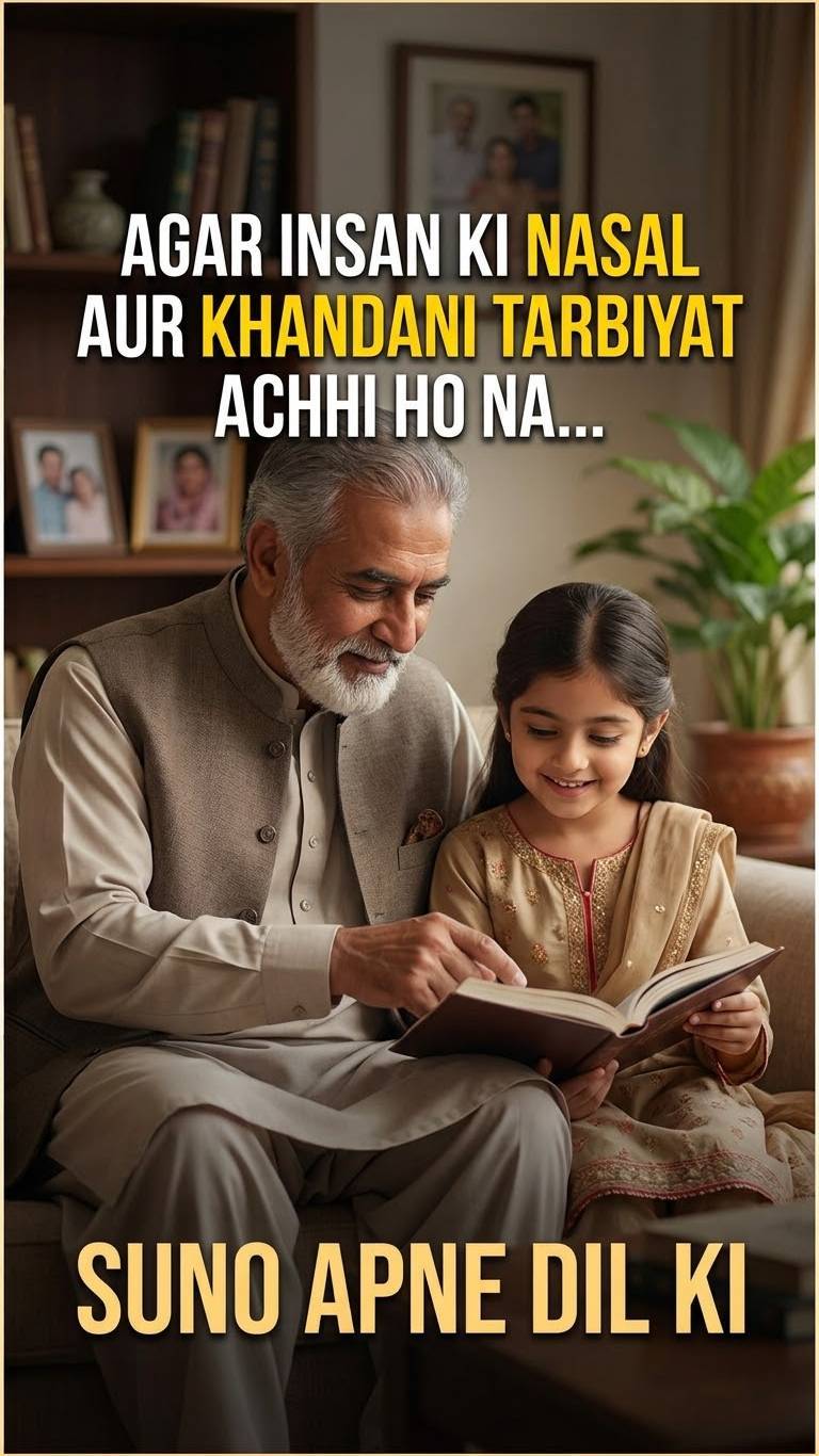 Agar insan ki nasal aur khandani tarbiyat achhi ho na