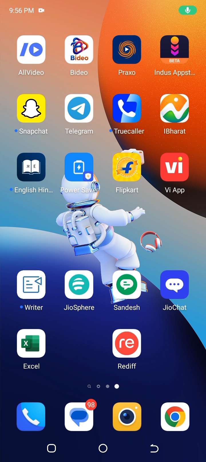 Bideo app me aaya massage ka option