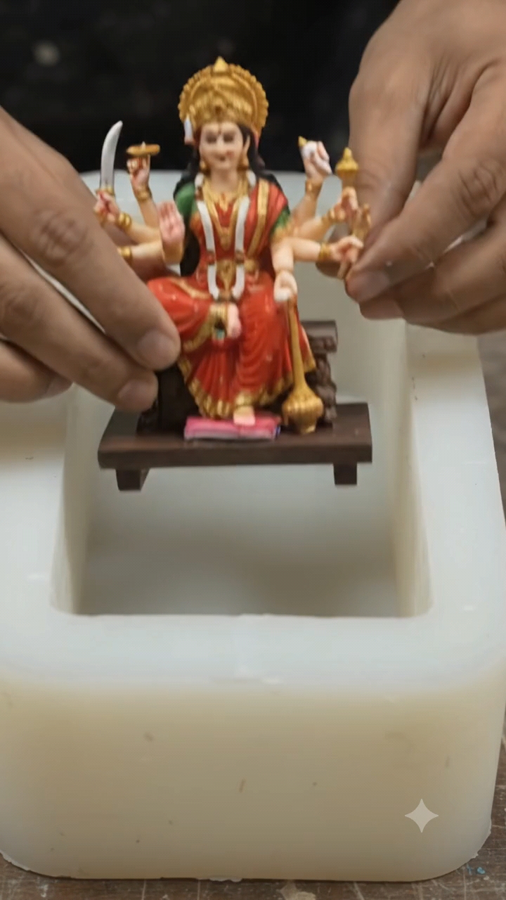 Maa Durga Crystal Item making process