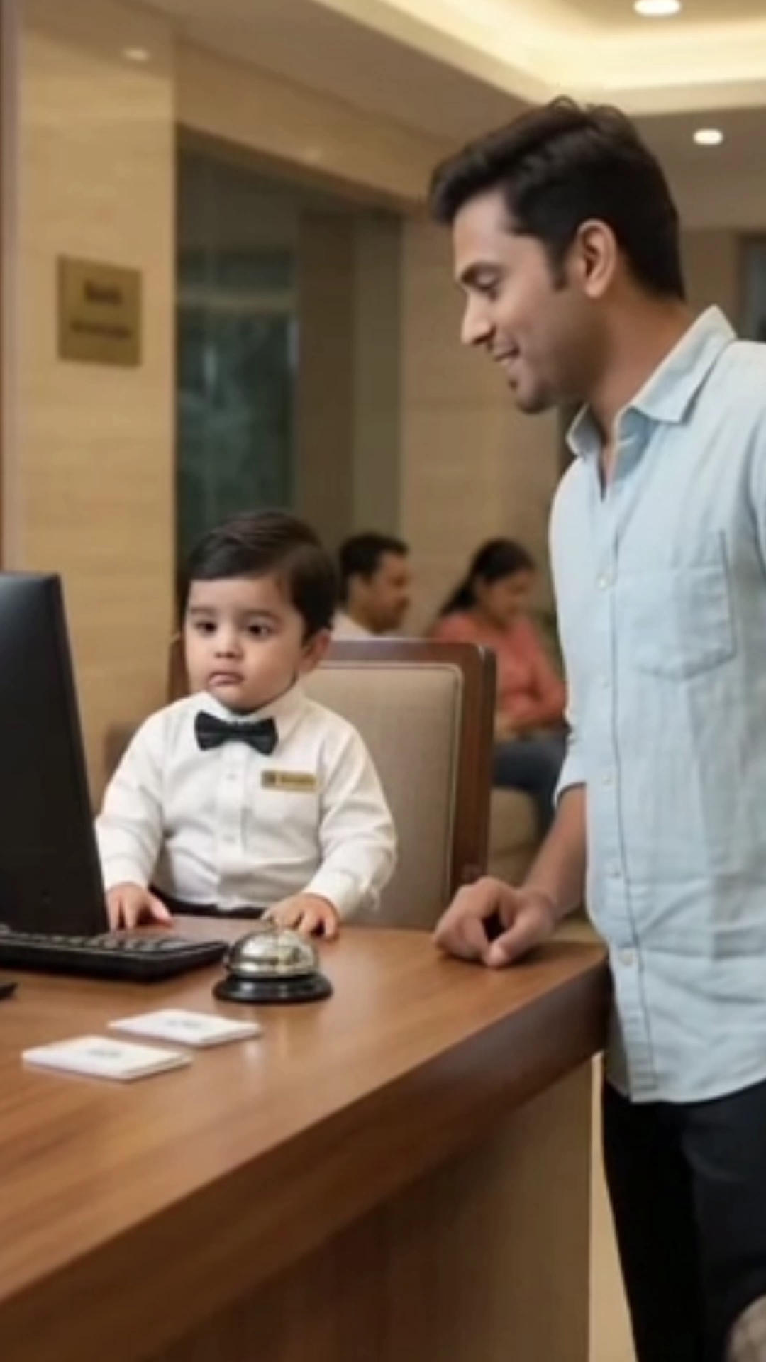 Baby Receptionist Ka Wi-Fi Rule! 😂🏨