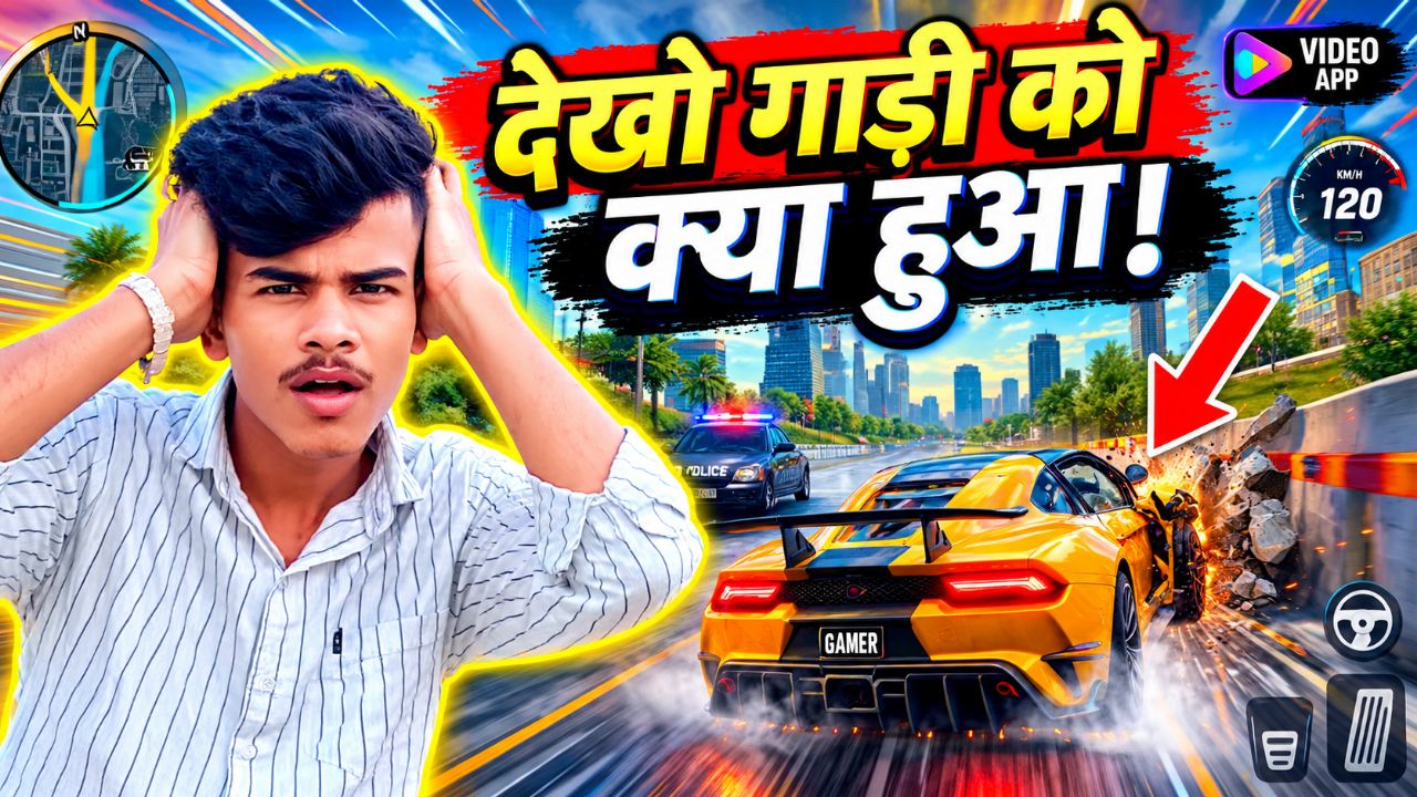 देखो गाड़ी को क्या हुआ 😱🚗 | Car Driving Game 🔥 #shorts