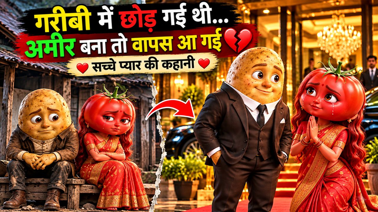 गरीबी में छोड़ गई थी… अमीर बना तो वापस आ गई 💔🥔 | सच्चे प्यार की कहानी