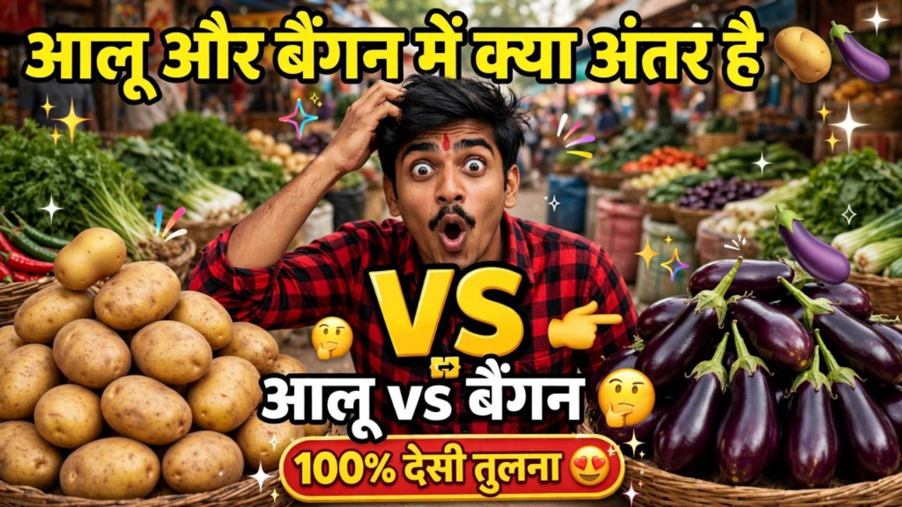 आलू और बैगन में फर्क आज पता चला 🙎😆