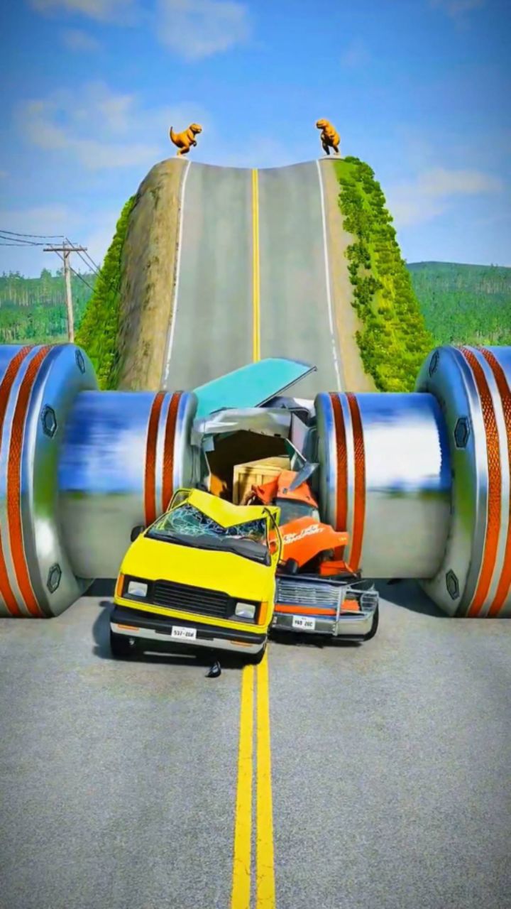 क्या ये गाड़ियाँ लोहे की चैन को तोड़ पाएंगी? 💥🚗 #shorts #gaming