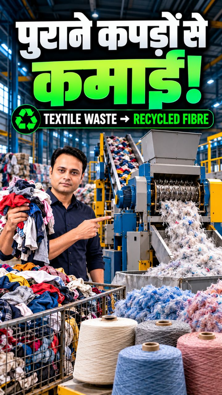 पुराने कपड़े और textile waste जिन्हें अक्सर बेकार समझकर फेंक दिया जाता है, सही processing के बाद rec