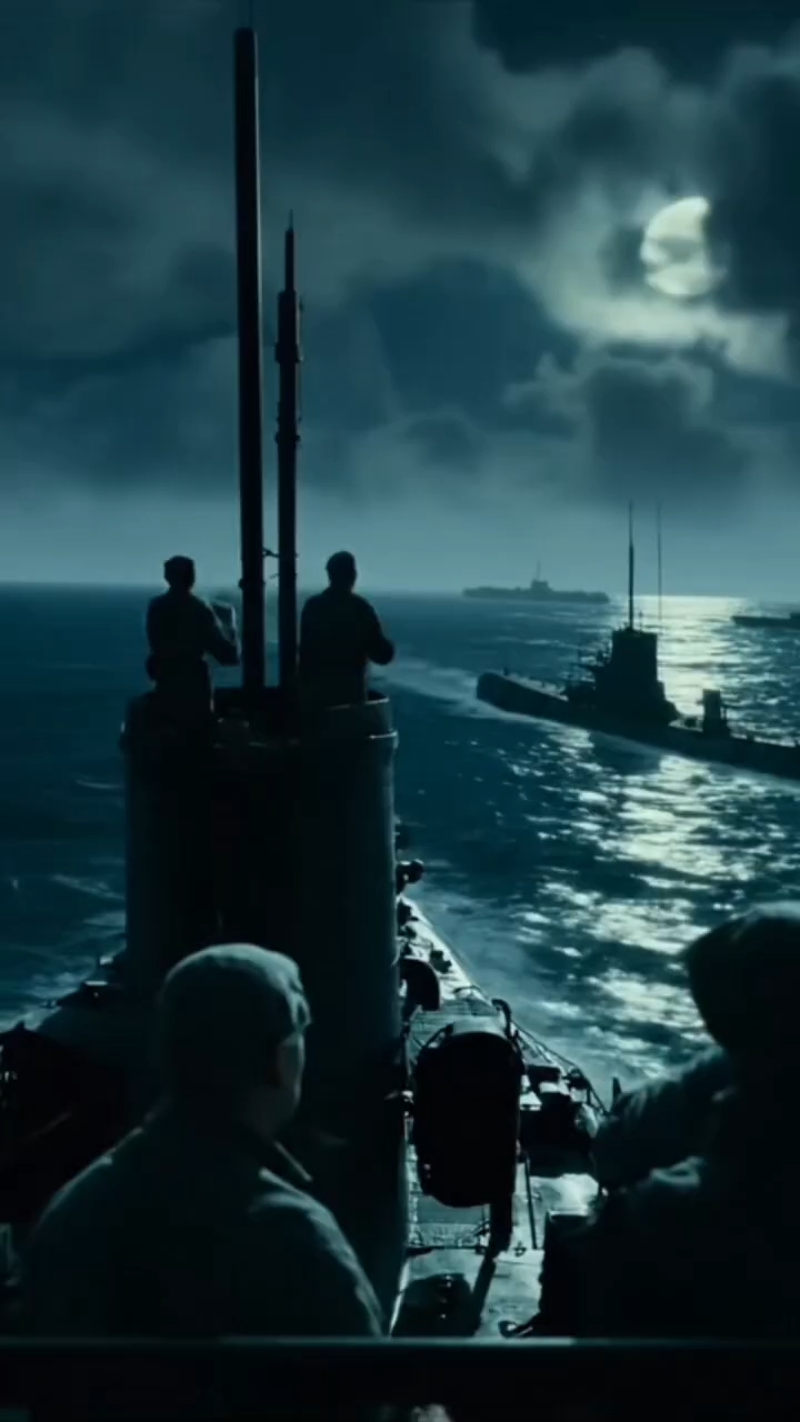 WW2 Uboat Sink Allied Ship At Night