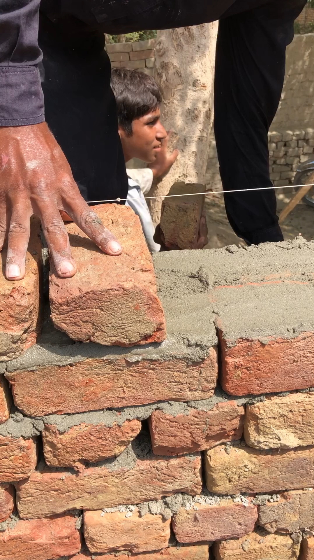 check 9 inches brick wall.
