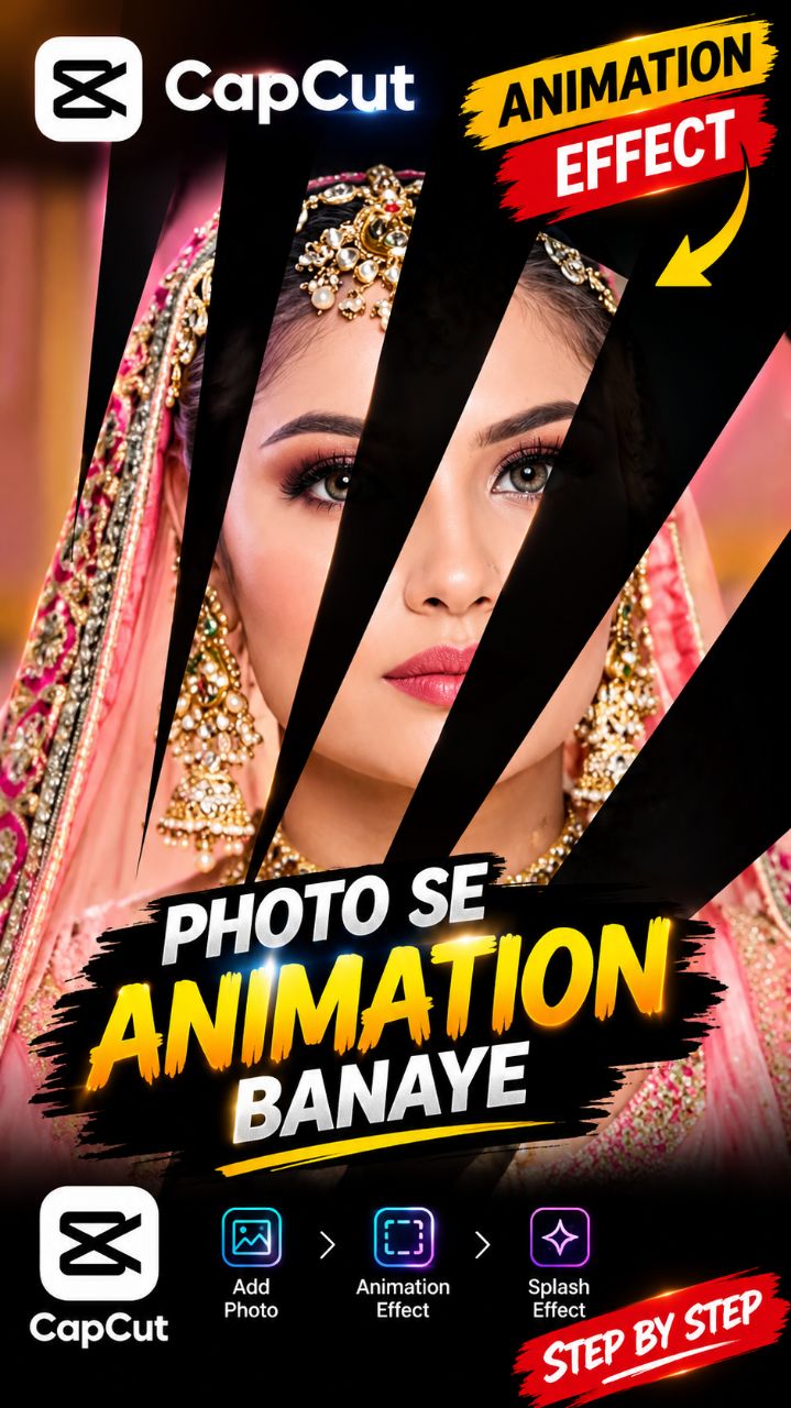 CapCut में Photo को Animation कैसे बनाएं? 🔥 | Splash Animation Effect Tutorial