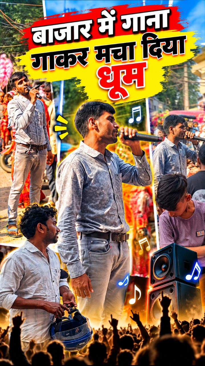 बाजार में गाना गाकर मचा दी धूम | जबरदस्त लाइव सिंगिंग पर जुटी भीड़