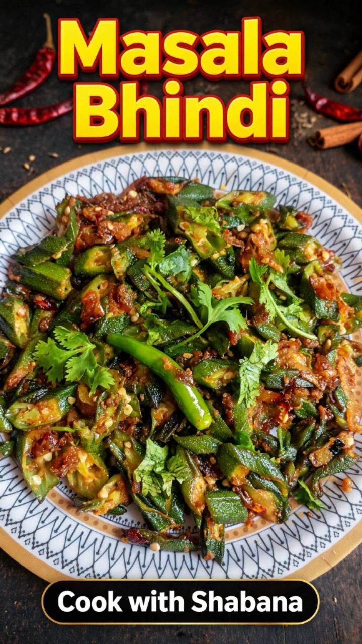 🌶️😋 Masala Bhendi | Chatpati Aur Mazedaar Recipe 🍽️✨