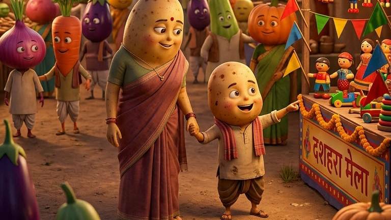 गरीब आलू को मेले में दोस्त ने किया बेइज्जत 😭 फिर जो हुआ, देखकर रो पड़ोगे! 🥔❤️