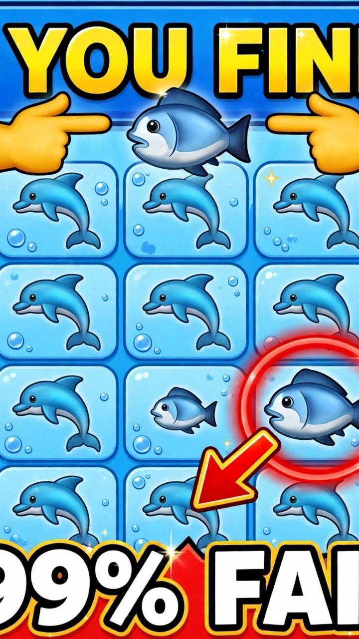 99% Fail To Find The Fish | Spot The

Different Emoji | Dolphin Puzzle