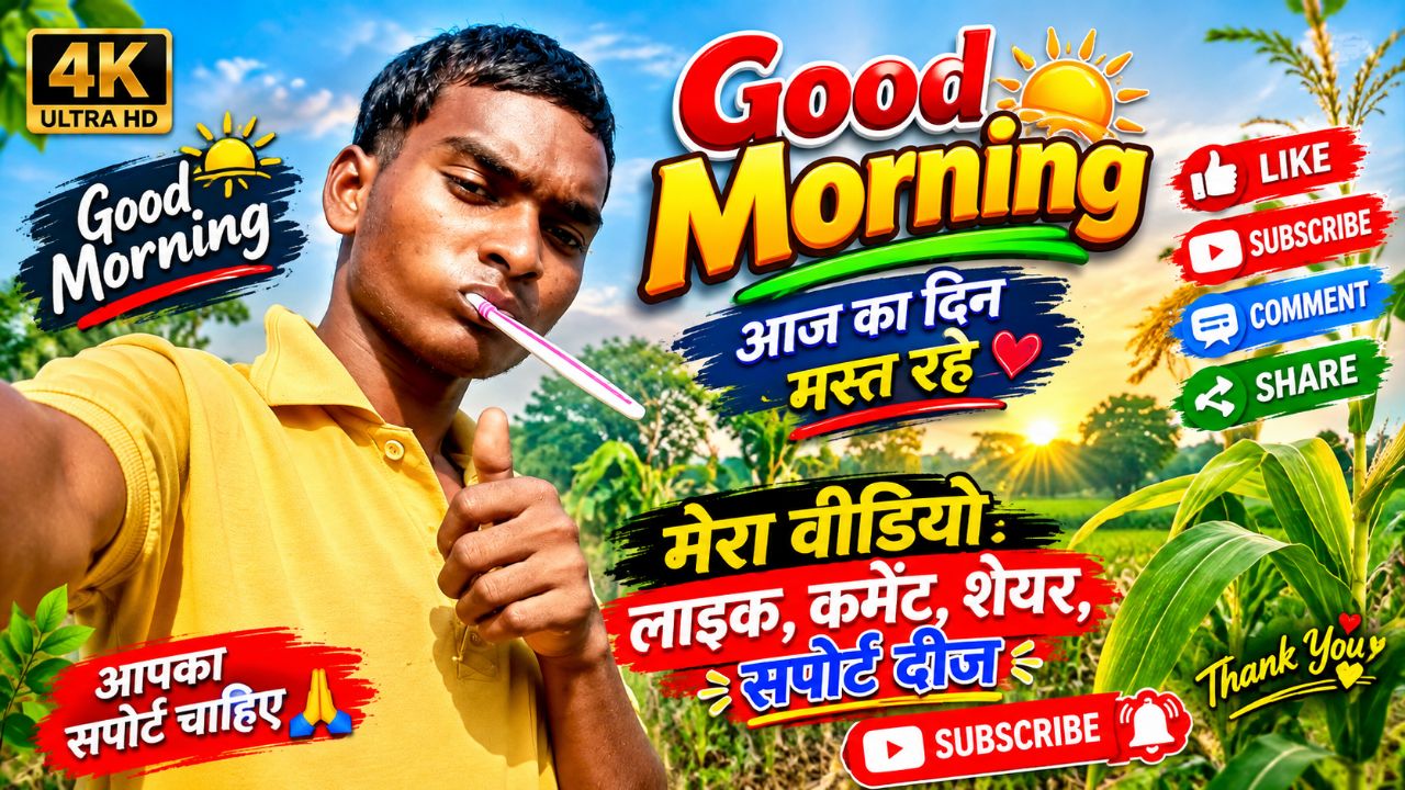 🔥Good Morning 🌅 | आज का दिन मस्त रहे ❤️ | मेरा वीडियो Like, Comment, Share & Support जरूर करें 🙏