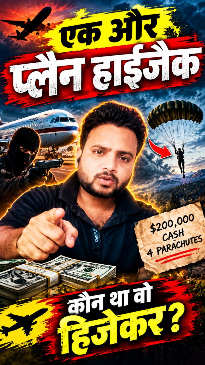 एक और प्लेन हाईजैक! 😱 2 लाख डॉलर लेकर पैराशूट से कूदा Hijacker | D.B. Cooper Mystery