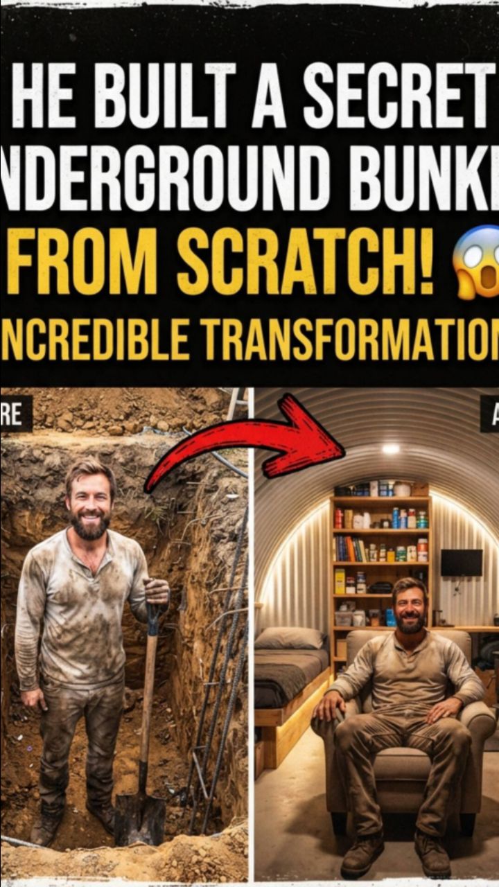 He Built a Secret Underground Bunker From Scratch! 😱 | Incredible Transformation